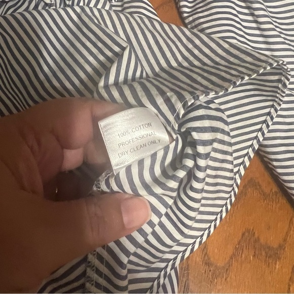 PETERSYN Davenport Smocked Off The Shoulder Striped Smocked Top M Bell Sleeves - Picture 10 of 16